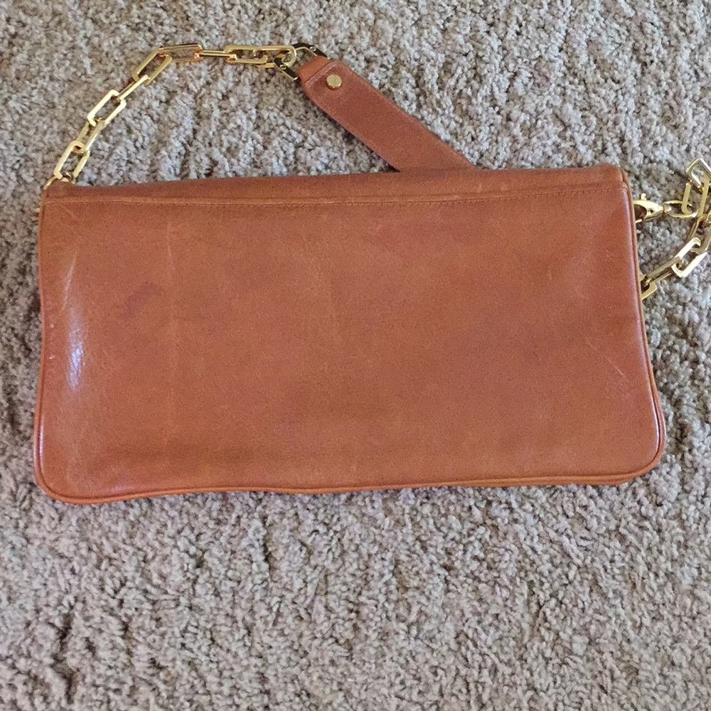 Tory Burch Reva Bombe Clutch in Royal Tan - Picture 3 of 8